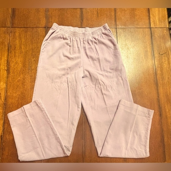 Vintage Ms. Lee Women's Sz 8 Lilac Purple Corduroy Relaxed Pants - Picture 1 of 4